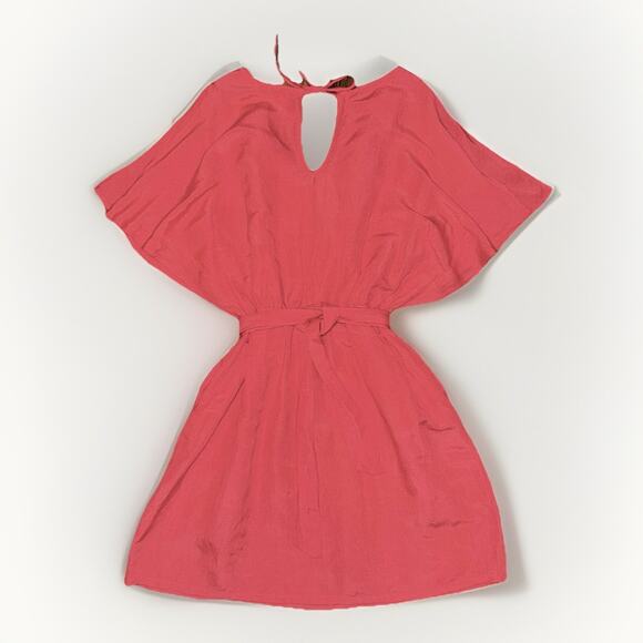 Tommy Bahama St. Lucia Linen-Blend Split-Shoulder Large Dress Pink Swim Cover-Up - Picture 2 of 6